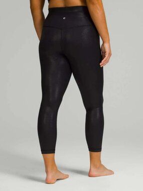 Lululemon Align Pant 25” Shine Radiate Foil Print Black